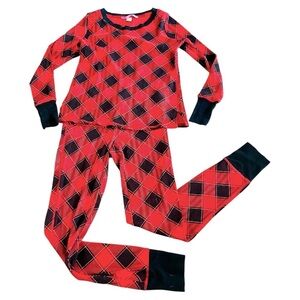 Victoria’s Secret Red and Black Buffalo Check Thermal Pajamas XS